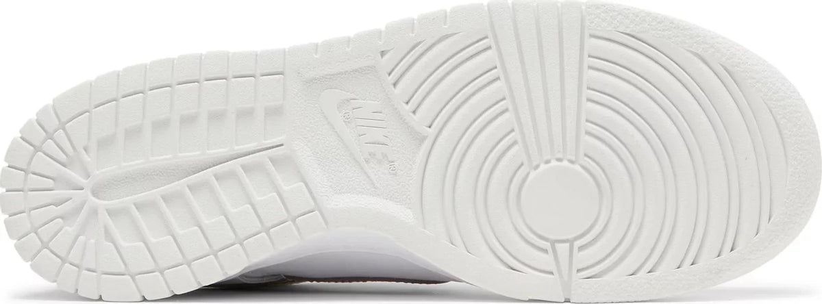 Nike Grade School Womens Dunk Low Sneakers - 'White Metallic Red Bronze'