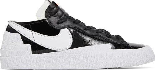 Nike Mens Sacai x Blazer Low Sneakers - 'Black Patent'
