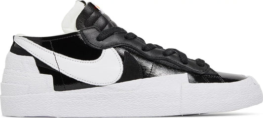 Nike Mens Sacai x Blazer Low Sneakers - 'Black Patent'