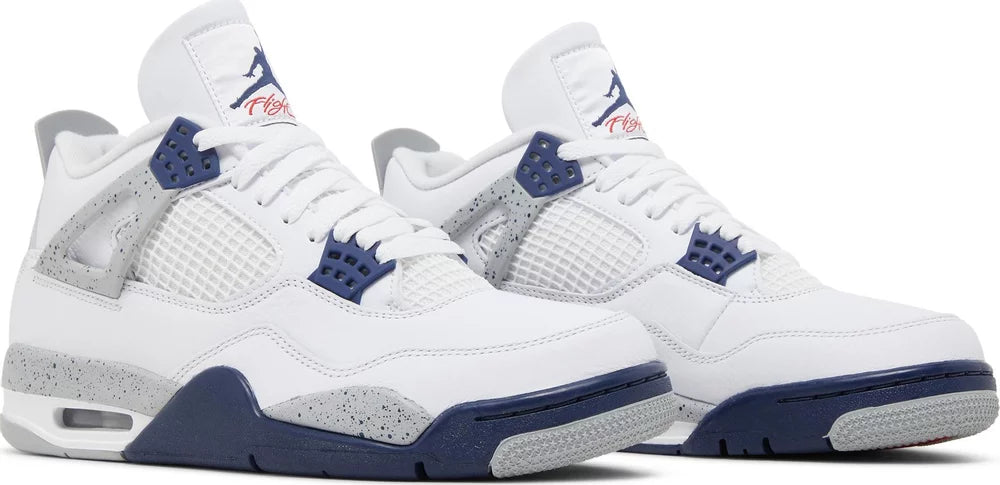 Nike Mens Air Jordan 4 Retro Sneakers - 'Midnight Navy'