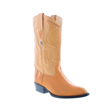 Los Altos J-Toe Stingray Rowstone Mens Yellow Wide Cowboy Western Boots