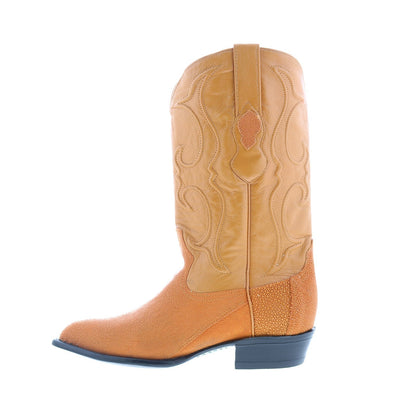 Los Altos J-Toe Stingray Rowstone Mens Yellow Wide Cowboy Western Boots
