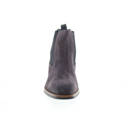 Di Bianco Avezzano Mens Gray Suede Slip On Chelsea Boots