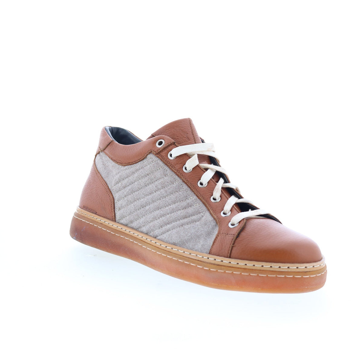 Di Bianco Boxer Liscio Mens Brown Leather Lace Up Lifestyle Sneakers Shoes