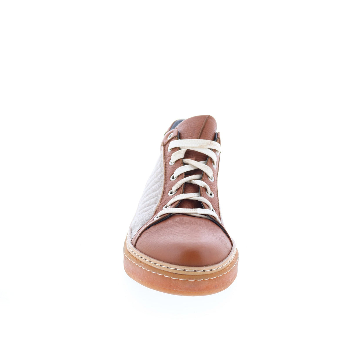 Di Bianco Boxer Liscio Mens Brown Leather Lace Up Lifestyle Sneakers Shoes