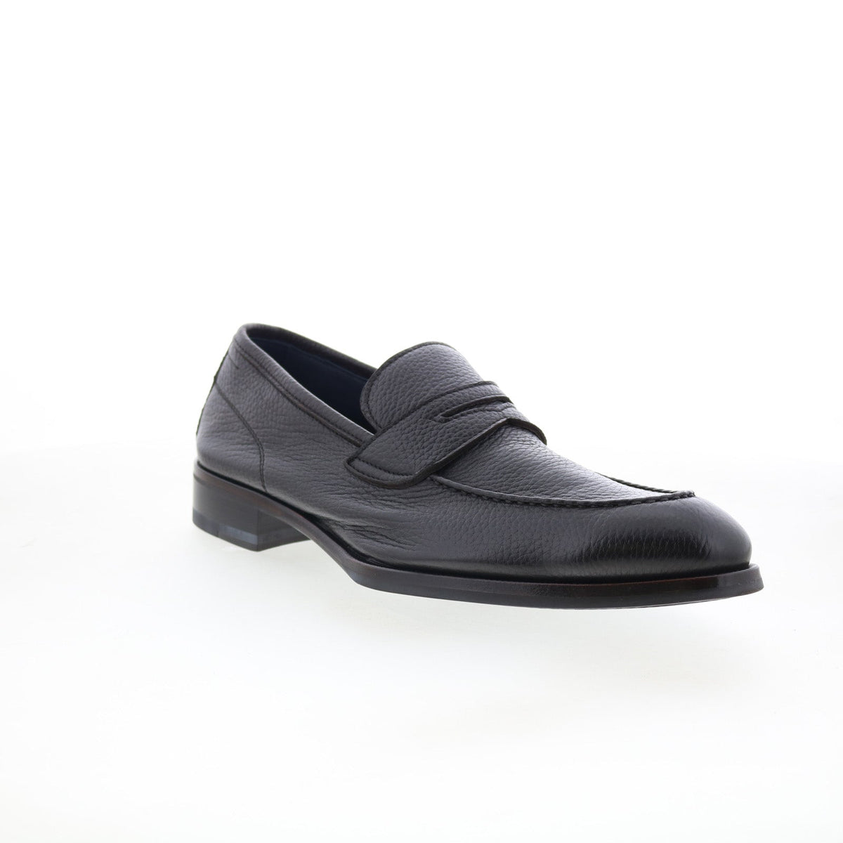 Di Bianco Brera Mens Brown Leather Slip On Loafers & Slip Ons Penny Shoes