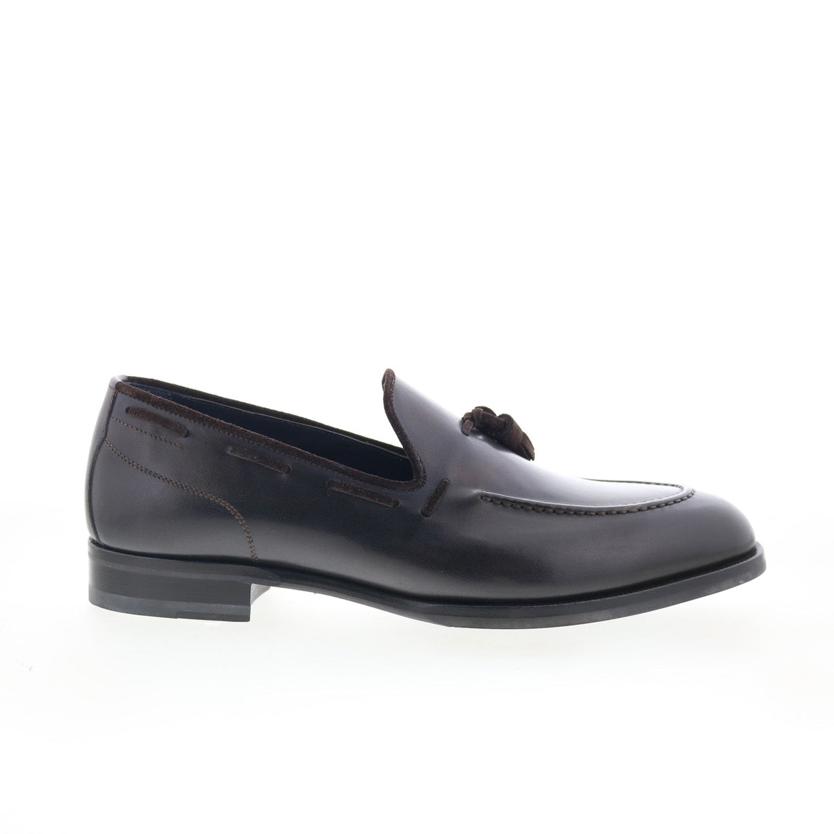 Di Bianco Cercola Mens Brown Leather Slip On Loafers & Slip Ons Casual Shoes