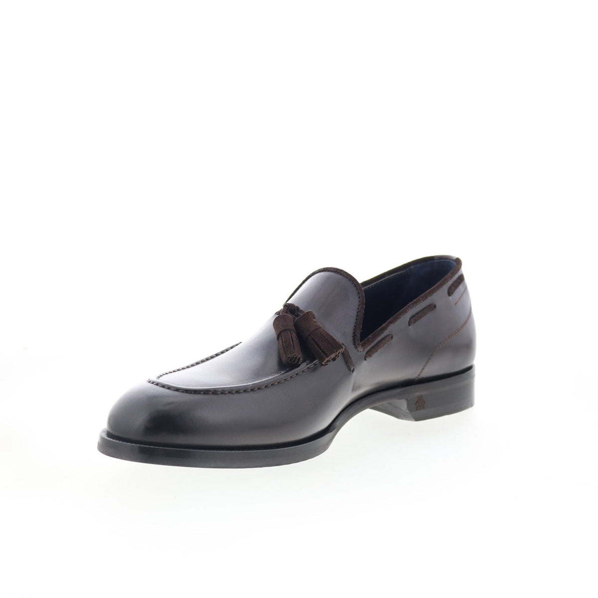 Di Bianco Cercola Mens Brown Leather Slip On Loafers & Slip Ons Casual Shoes