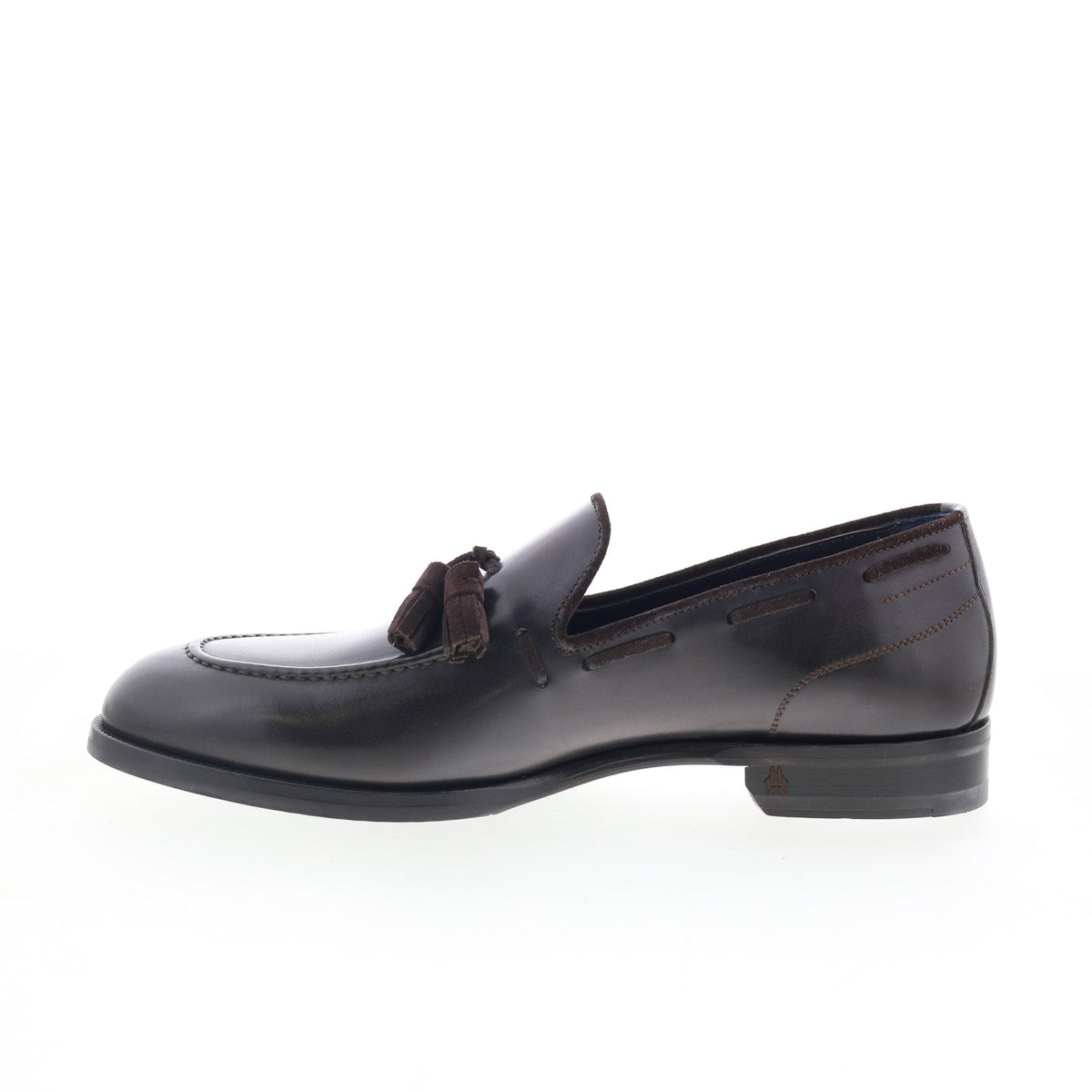 Di Bianco Cercola Mens Brown Leather Slip On Loafers & Slip Ons Casual Shoes