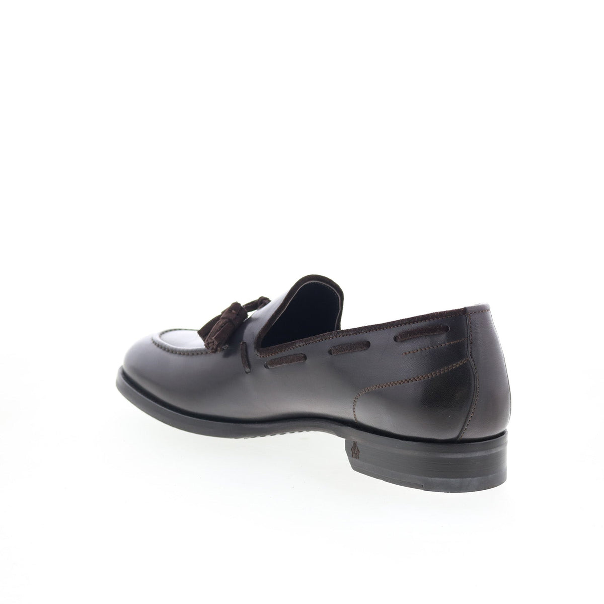 Di Bianco Cercola Mens Brown Leather Slip On Loafers & Slip Ons Casual Shoes