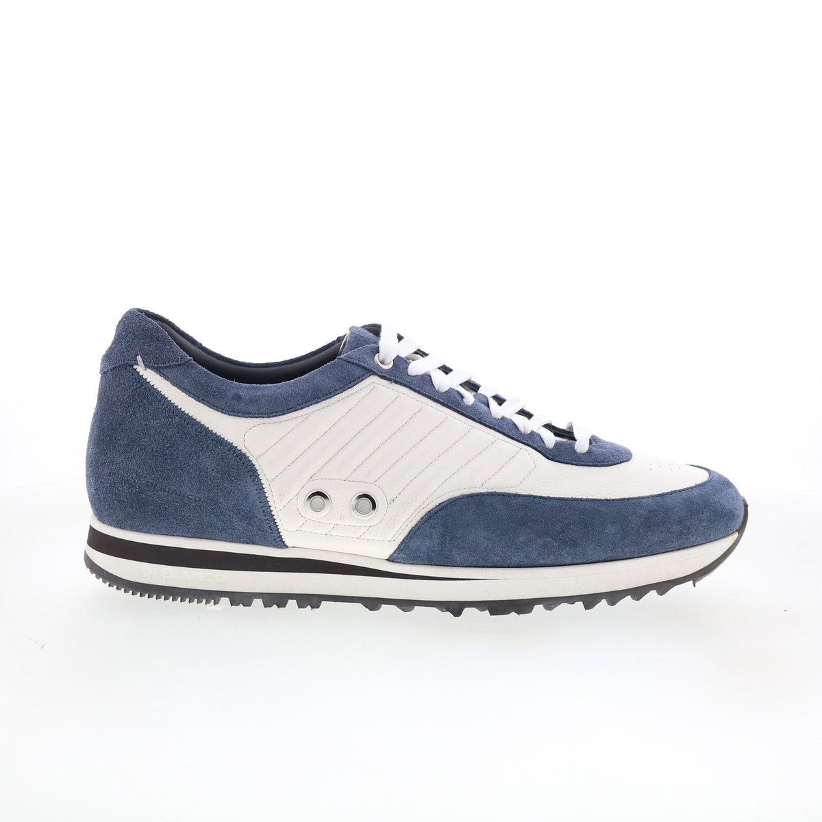 Di Bianco Daytona Ciana Mens White Suede Lace Up Lifestyle Sneakers Shoes