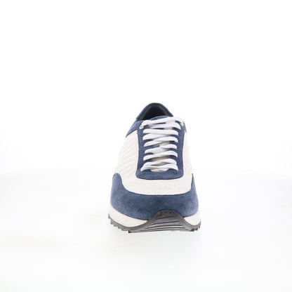 Di Bianco Daytona Ciana Mens White Suede Lace Up Lifestyle Sneakers Shoes
