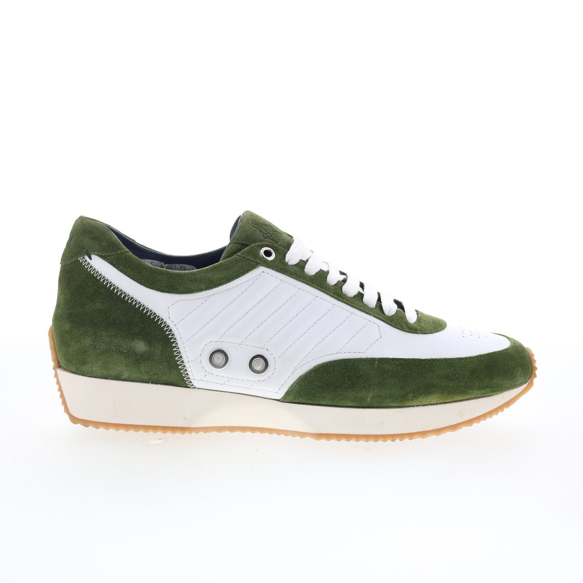 Di Bianco Daytona Laser Mens Green Suede Lace Up Lifestyle Sneakers Shoes