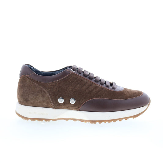 Di Bianco Daytona Lux Runner Mens Brown Suede Lace Up Lifestyle Sneakers Shoes