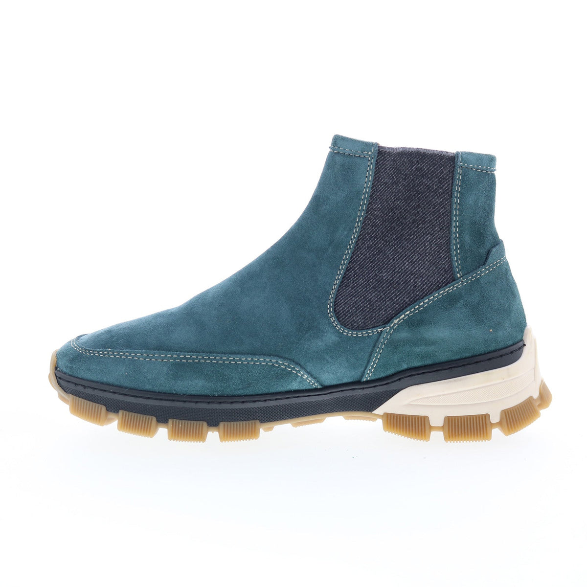 Di Bianco Domodossola Mens Blue Suede Slip On Casual Dress Boots