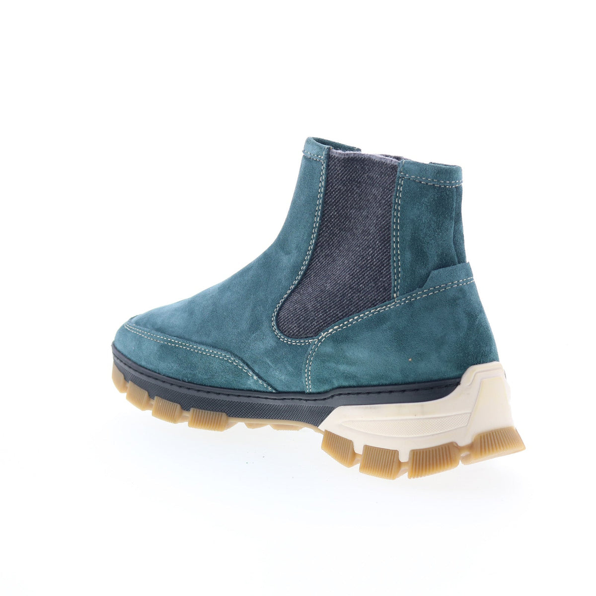 Di Bianco Domodossola Mens Blue Suede Slip On Casual Dress Boots