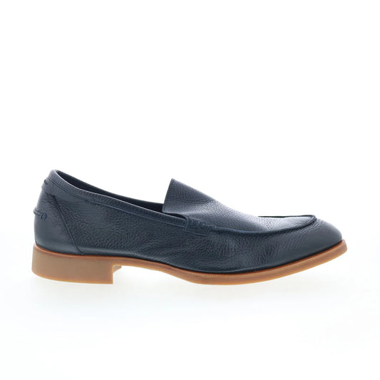 Di Bianco Etna Mens Black Leather Slip On Loafers & Slip Ons Casual Shoes