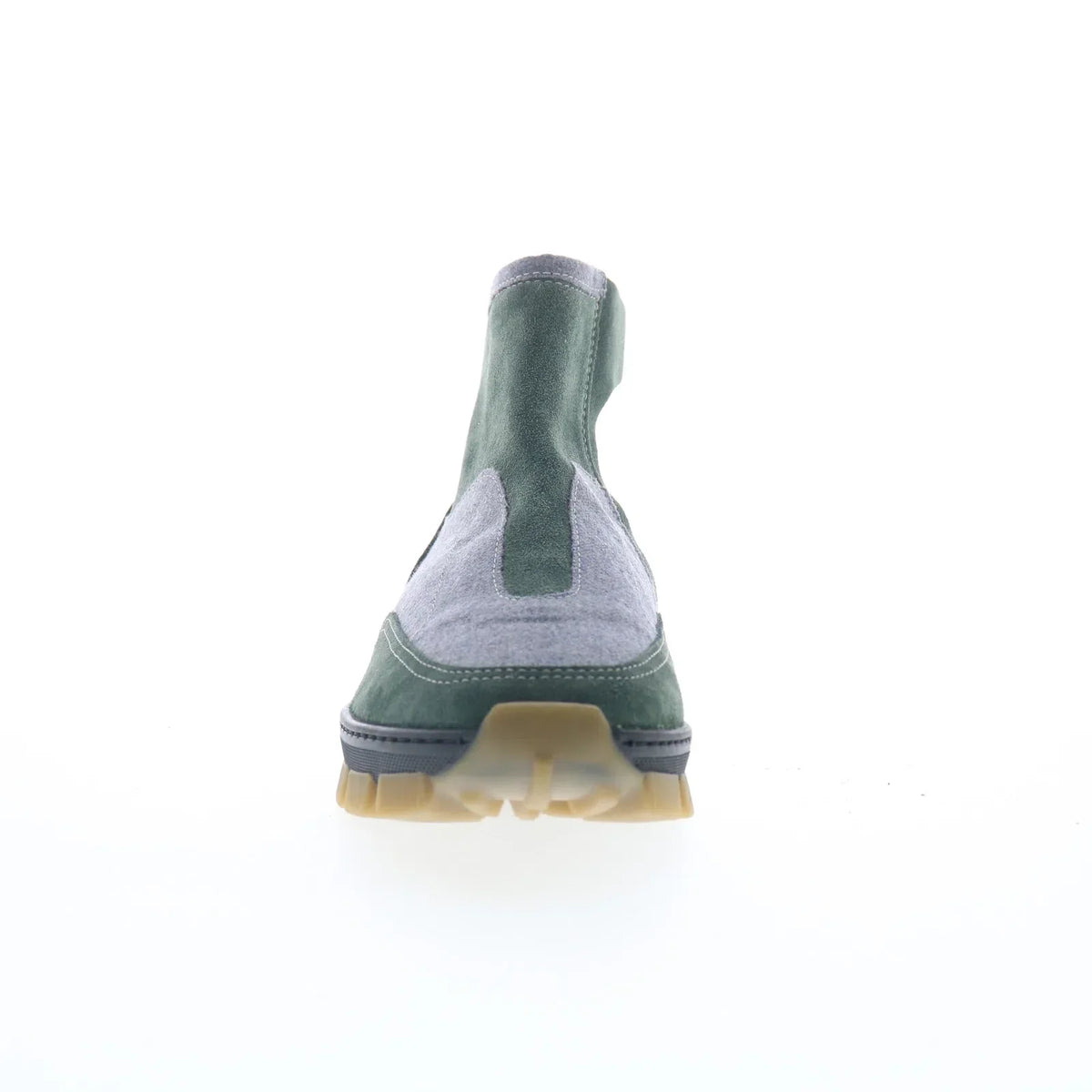 Di Bianco Go Rain FONTANELLA Mens Green Suede Zipper Casual Dress Boots