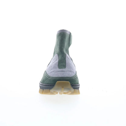 Di Bianco Go Rain FONTANELLA Mens Green Suede Zipper Casual Dress Boots
