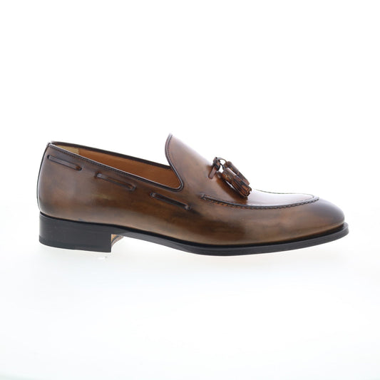 Di Bianco GB317 Mens Brown Leather Slip On Loafers & Slip Ons Casual Shoes