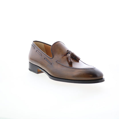 Di Bianco GB317 Mens Brown Leather Slip On Loafers & Slip Ons Casual Shoes