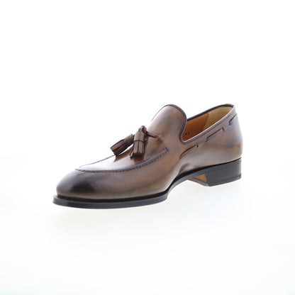 Di Bianco GB317 Mens Brown Leather Slip On Loafers & Slip Ons Casual Shoes