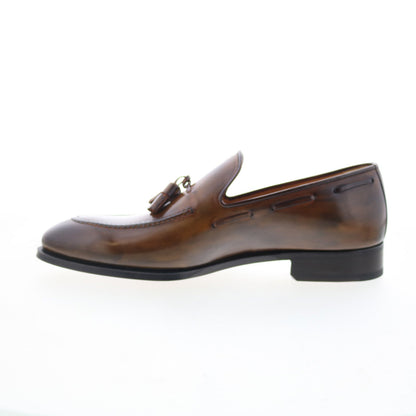 Di Bianco GB317 Mens Brown Leather Slip On Loafers & Slip Ons Casual Shoes