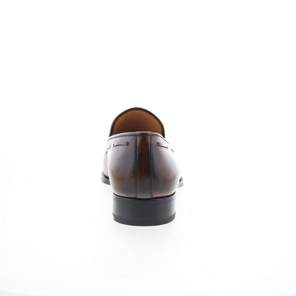 Di Bianco GB317 Mens Brown Leather Slip On Loafers & Slip Ons Casual Shoes