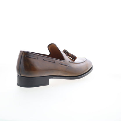 Di Bianco GB317 Mens Brown Leather Slip On Loafers & Slip Ons Casual Shoes