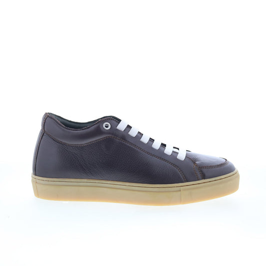 Di Bianco GB371 Mens Brown Leather Lace Up Lifestyle Sneakers Shoes