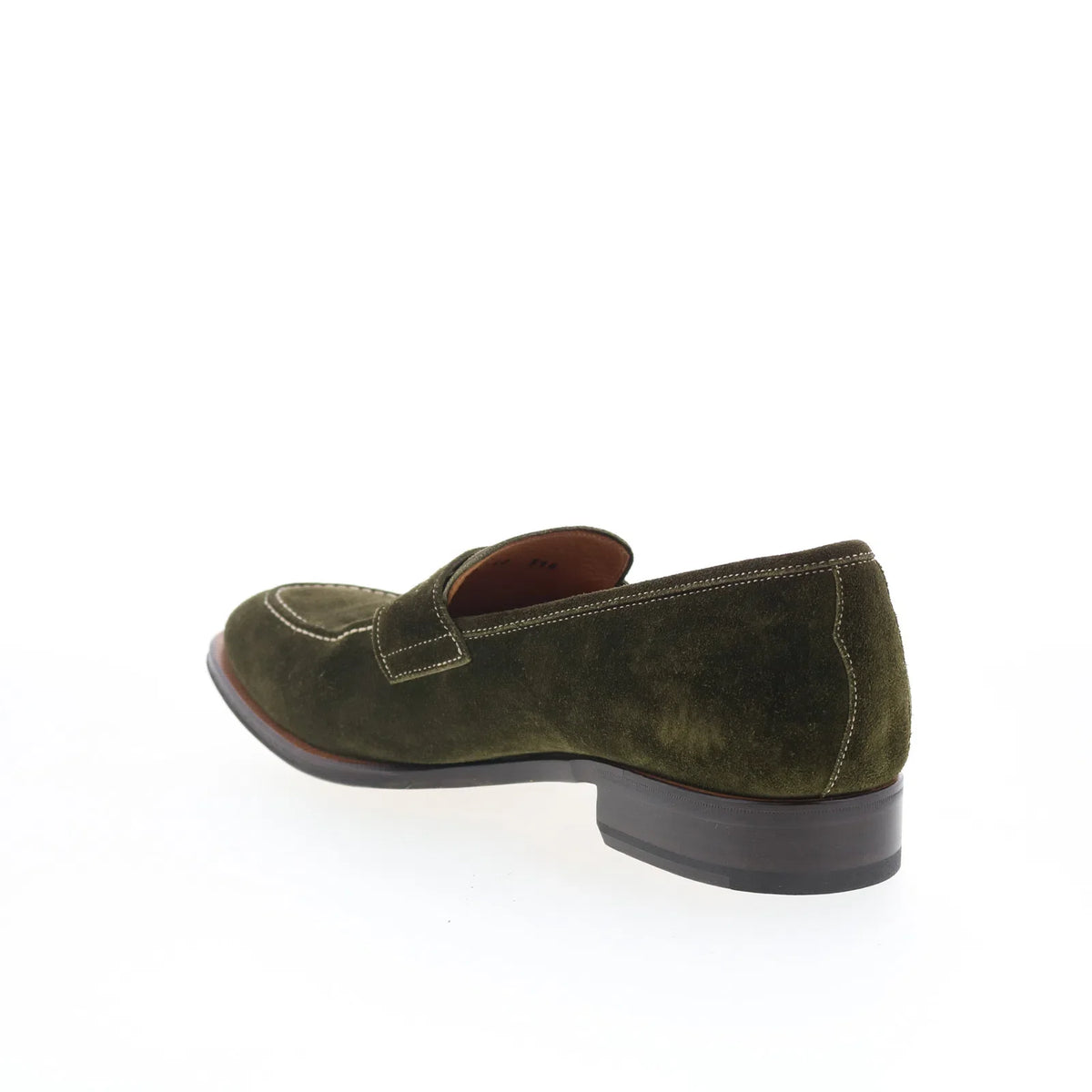 Di Bianco GBF316 Mens Green Suede Slip On Loafers & Slip Ons Penny Shoes