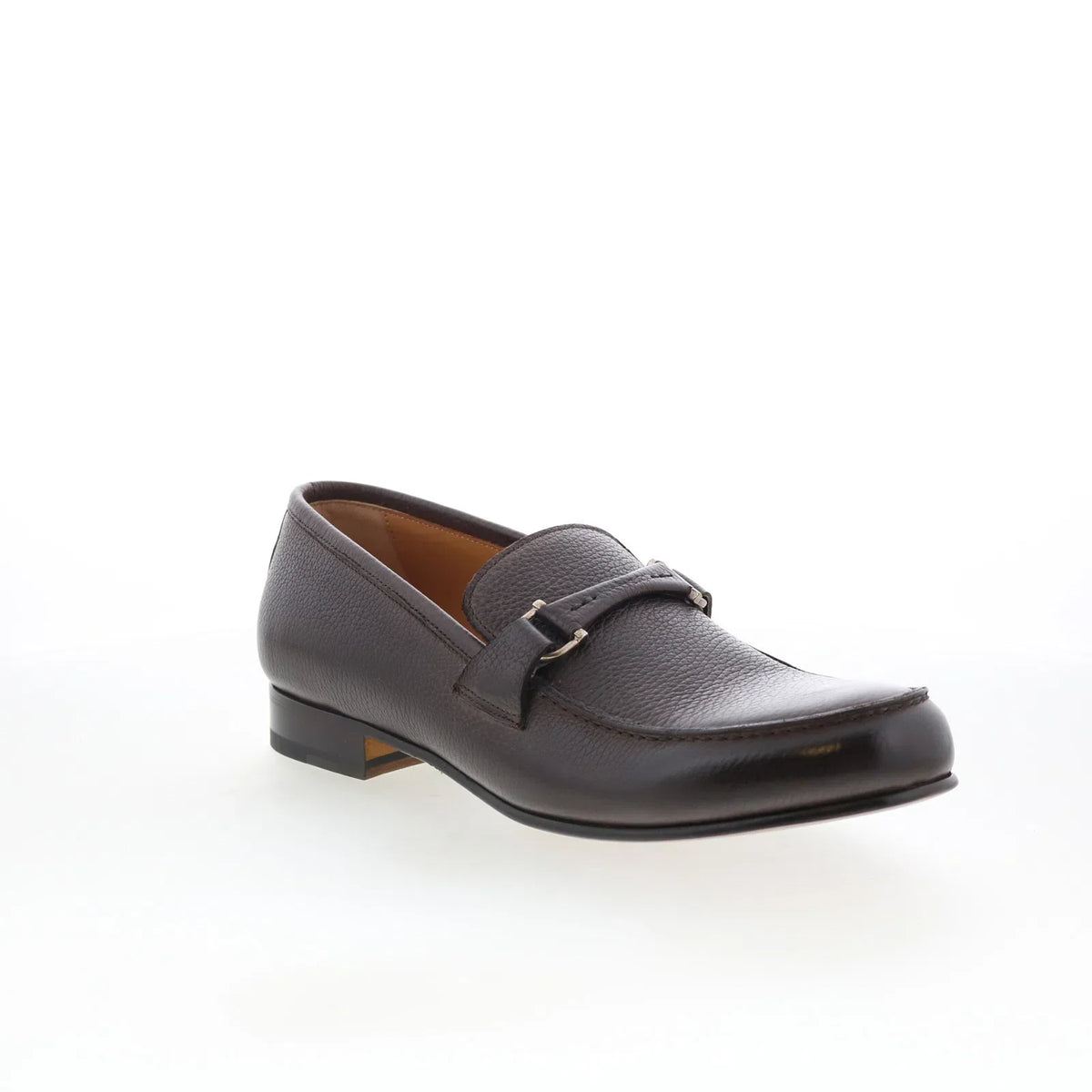 Di Bianco GBF391 Mens Brown Leather Slip On Loafers & Slip Ons Casual Shoes