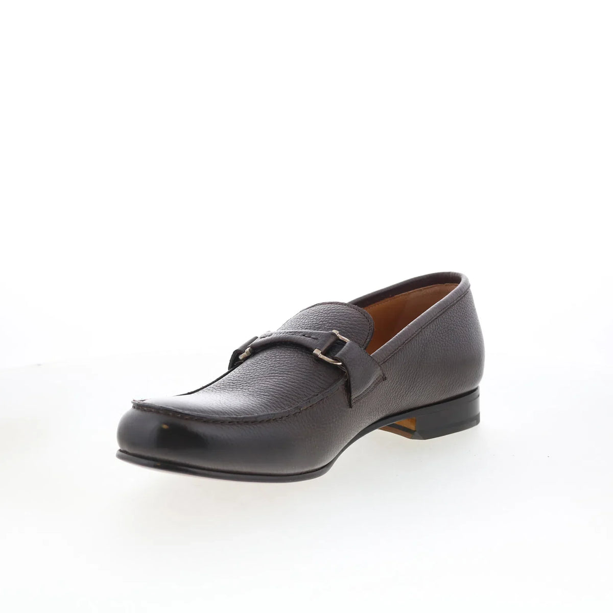 Di Bianco GBF391 Mens Brown Leather Slip On Loafers & Slip Ons Casual Shoes