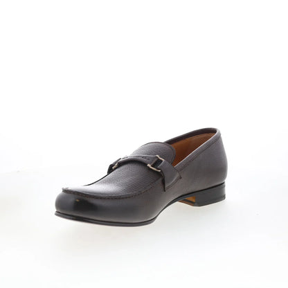 Di Bianco GBF391 Mens Brown Leather Slip On Loafers & Slip Ons Casual Shoes