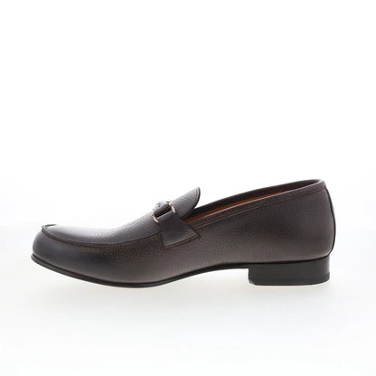 Di Bianco GBF391 Mens Brown Leather Slip On Loafers & Slip Ons Casual Shoes