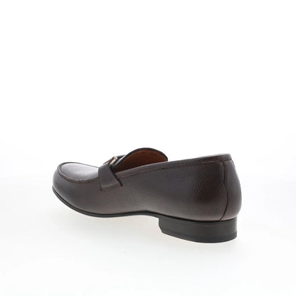Di Bianco GBF391 Mens Brown Leather Slip On Loafers & Slip Ons Casual Shoes