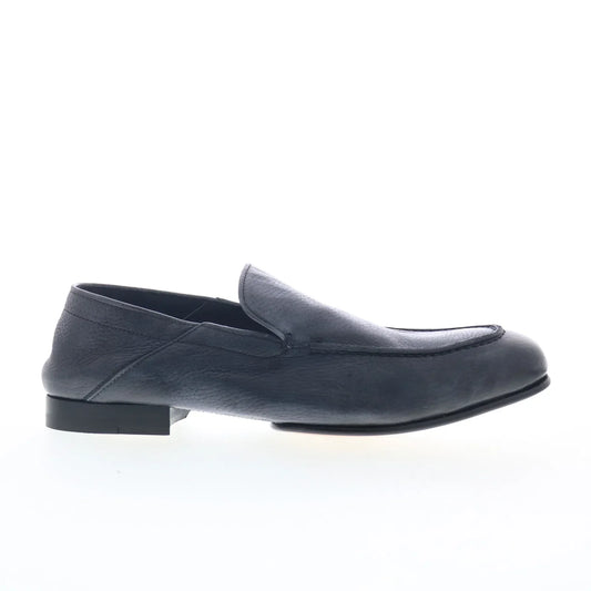 Di Bianco Gallipoli Mens Gray Leather Loafers & Slip Ons Casual Shoes