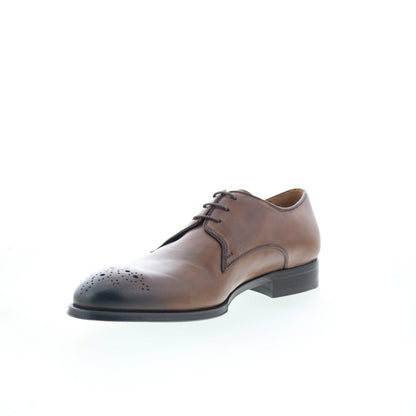 Pastori by Di Bianco Hadrian Mens Brown Oxfords Wingtip & Brogue Shoes