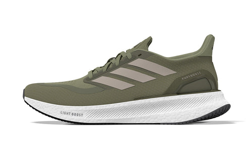 Pureboost 5 Men's :Olive Strata | Silver Pebble