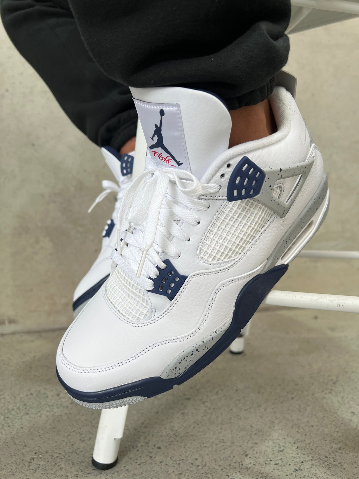 Nike Mens Air Jordan 4 Retro Sneakers - 'Midnight Navy'
