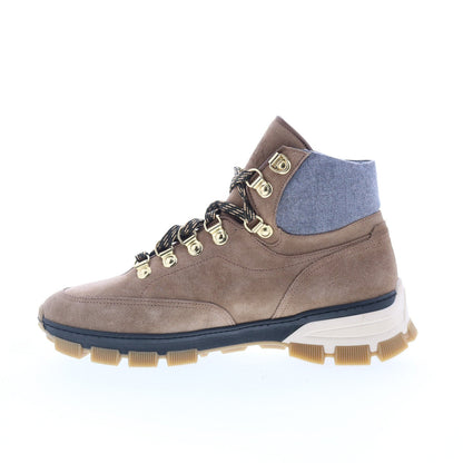 Di Bianco Livigno Mens Brown Suede Lace Up Casual Dress Boots