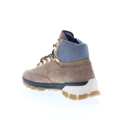 Di Bianco Livigno Mens Brown Suede Lace Up Casual Dress Boots