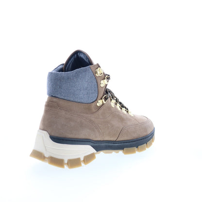 Di Bianco Livigno Mens Brown Suede Lace Up Casual Dress Boots