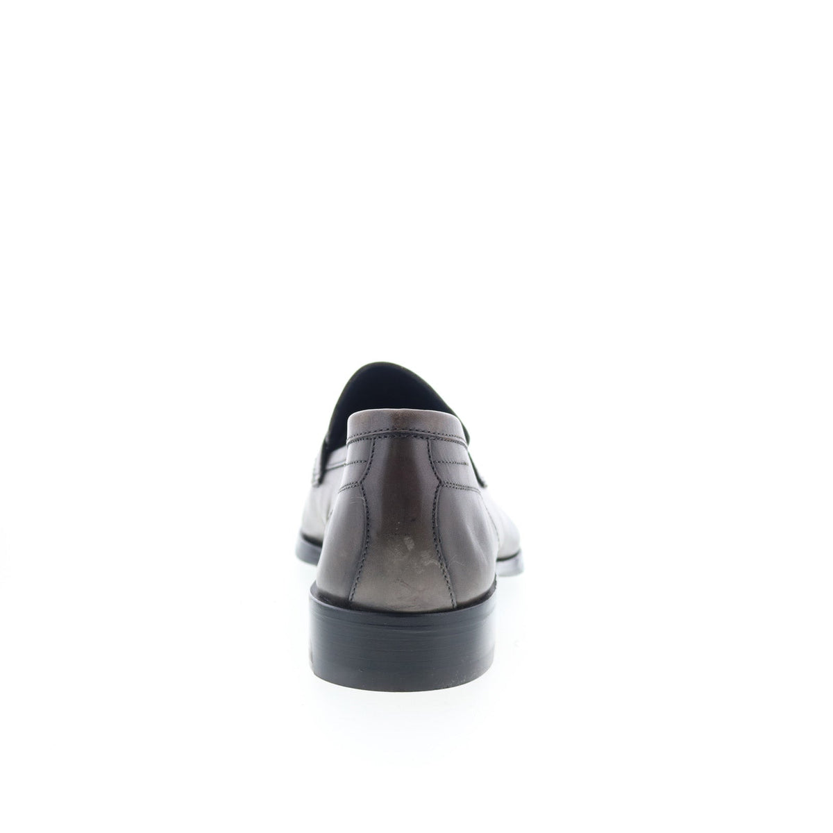 Di Bianco Manzoni Mens Gray Leather Slip On Loafers & Slip Ons Penny Shoes