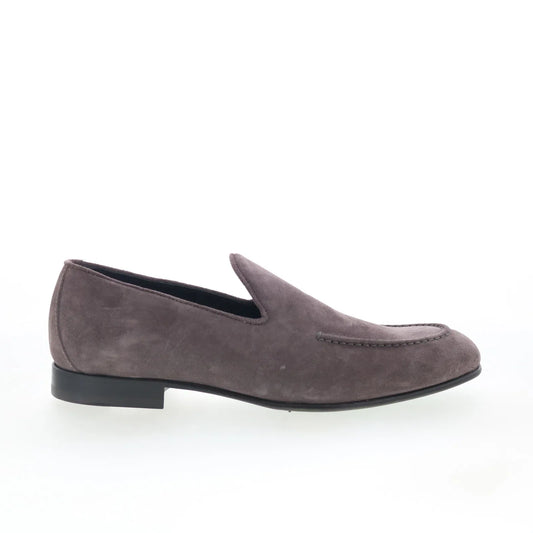 Pastori by Di Bianco Marcus Mens Gray Suede Loafers & Slip Ons Casual Shoes