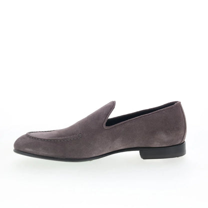 Pastori by Di Bianco Marcus Mens Gray Suede Loafers & Slip Ons Casual Shoes