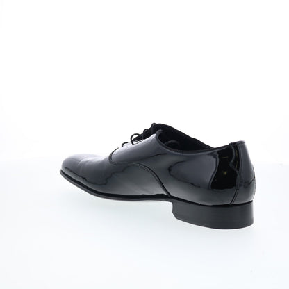 Di Bianco Marianella Mens Black Leather Oxfords & Lace Ups Plain Toe Shoes