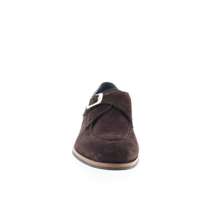 Di Bianco Parma Mens Brown Suede Hook & Loop Loafers & Slip Ons Casual Shoes