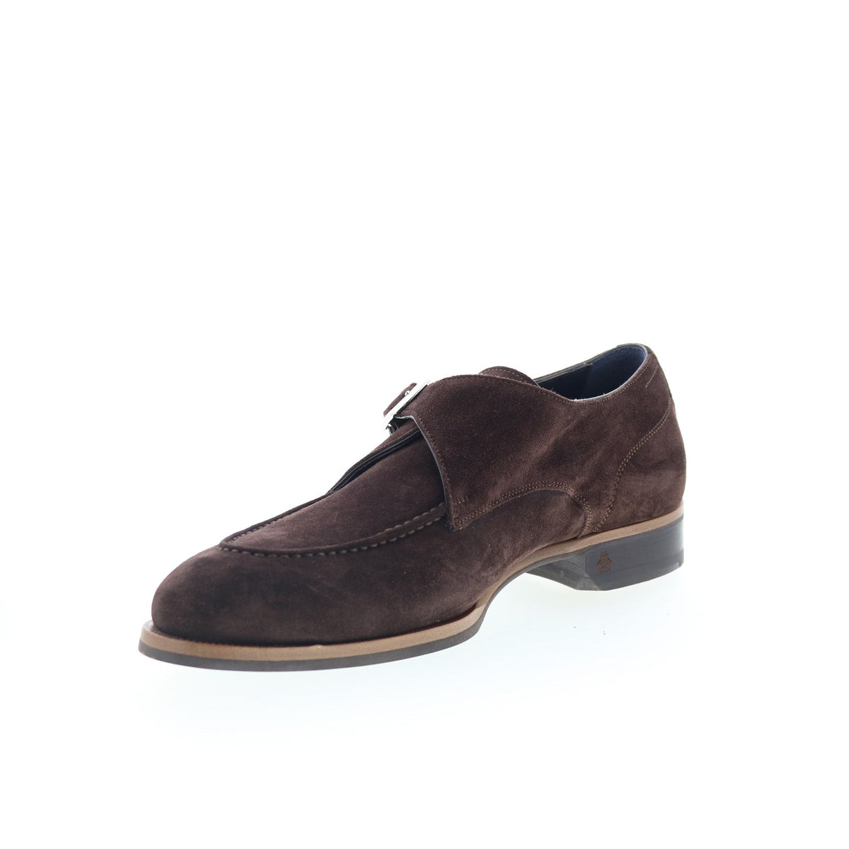 Di Bianco Parma Mens Brown Suede Hook & Loop Loafers & Slip Ons Casual Shoes