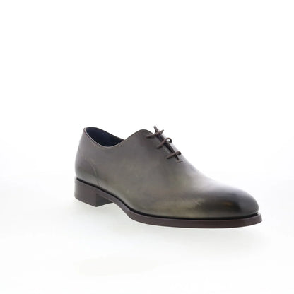 Di Bianco Pistoia Mens Green Leather Oxfords & Lace Ups Plain Toe Shoes